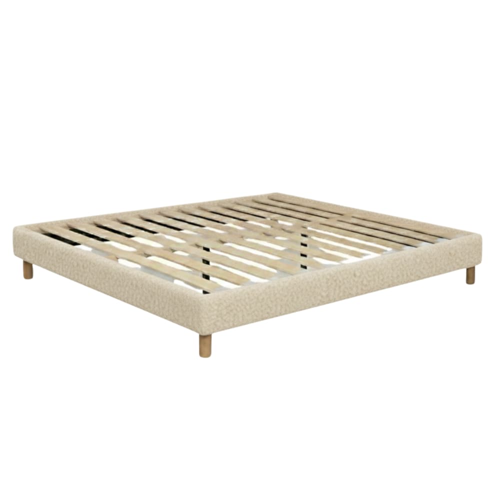 Lit en bouclette sable