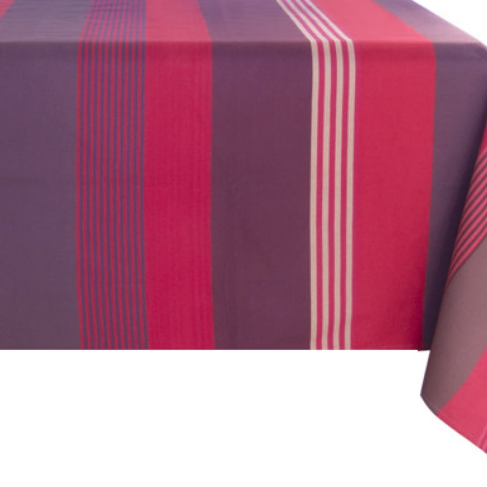 Nappe enduite en coton rouge 175x175 cm — vue 3