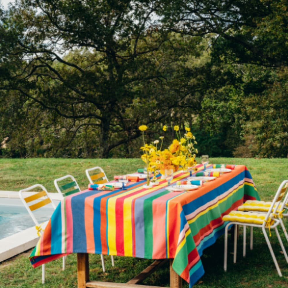 nappe en coton multicolore