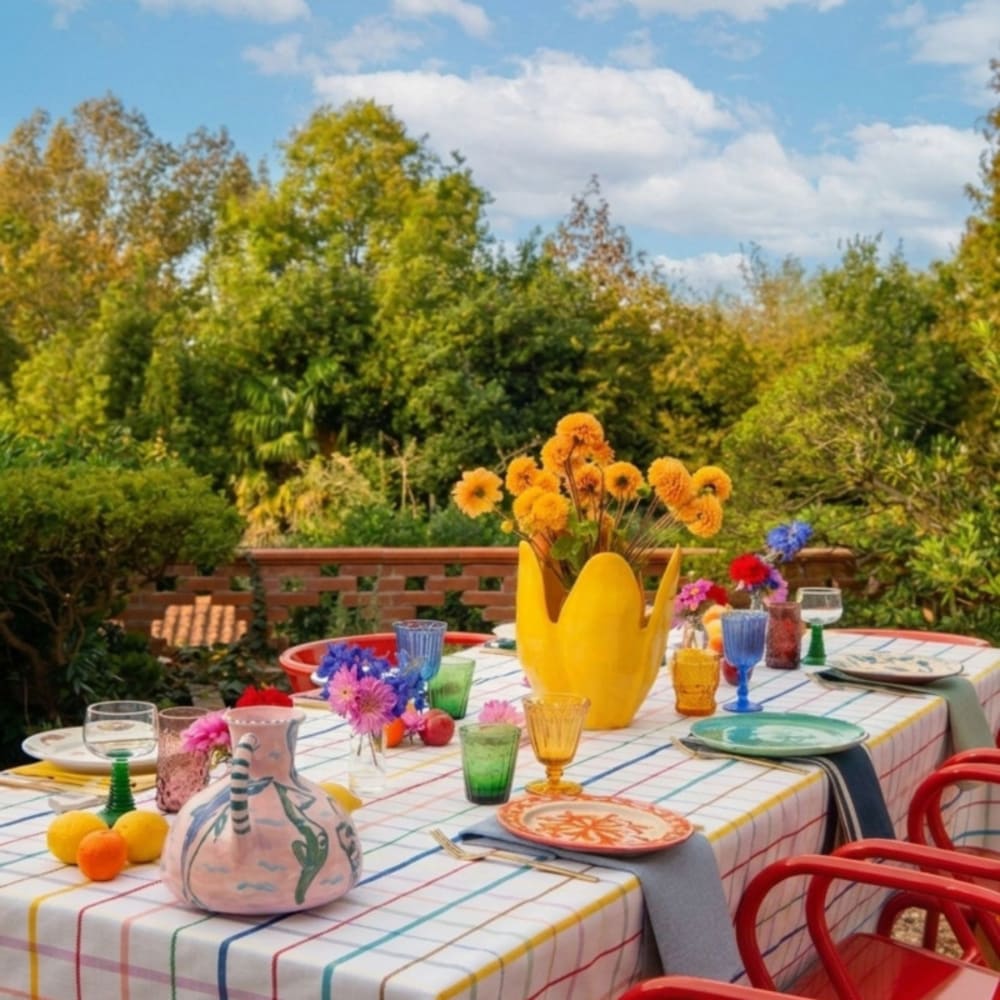 nappe en coton et lin