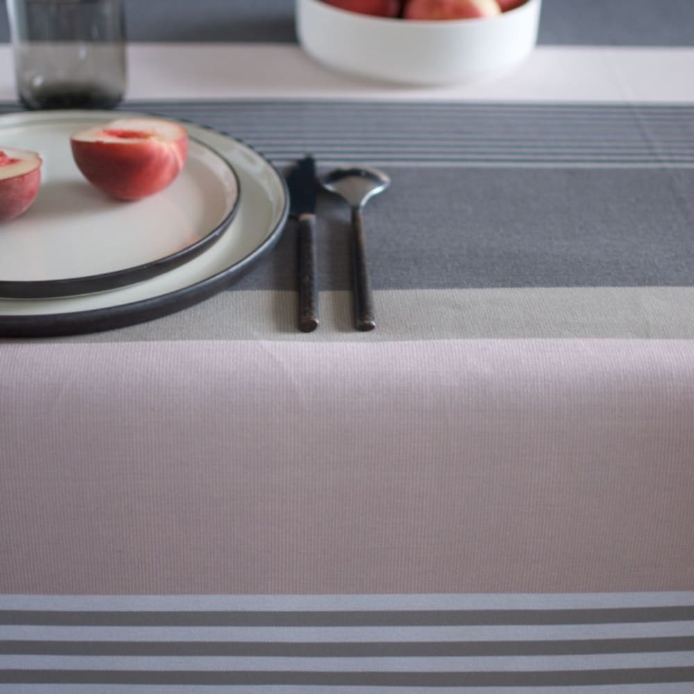 nappe en coton gris 180x250