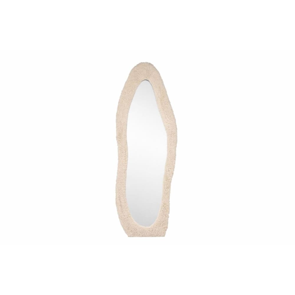 Venture Home Ganzkörperspiegel Mirza mit Bouclé Rahmen 193*67cm, beige - Glas