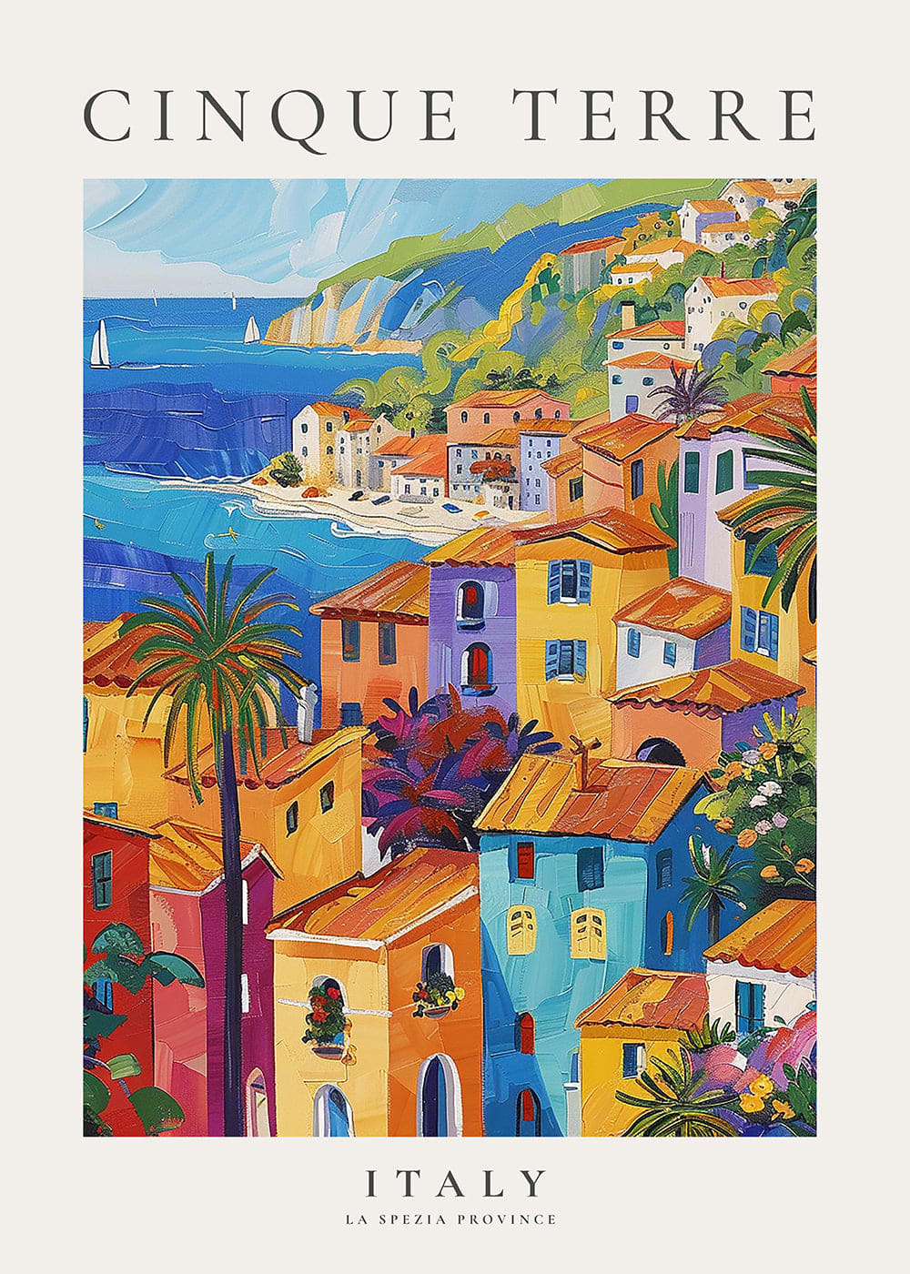 Hannun Dekorativer Kunstdruck, 50 x 70 cm style modern Mehrfarbig Papier