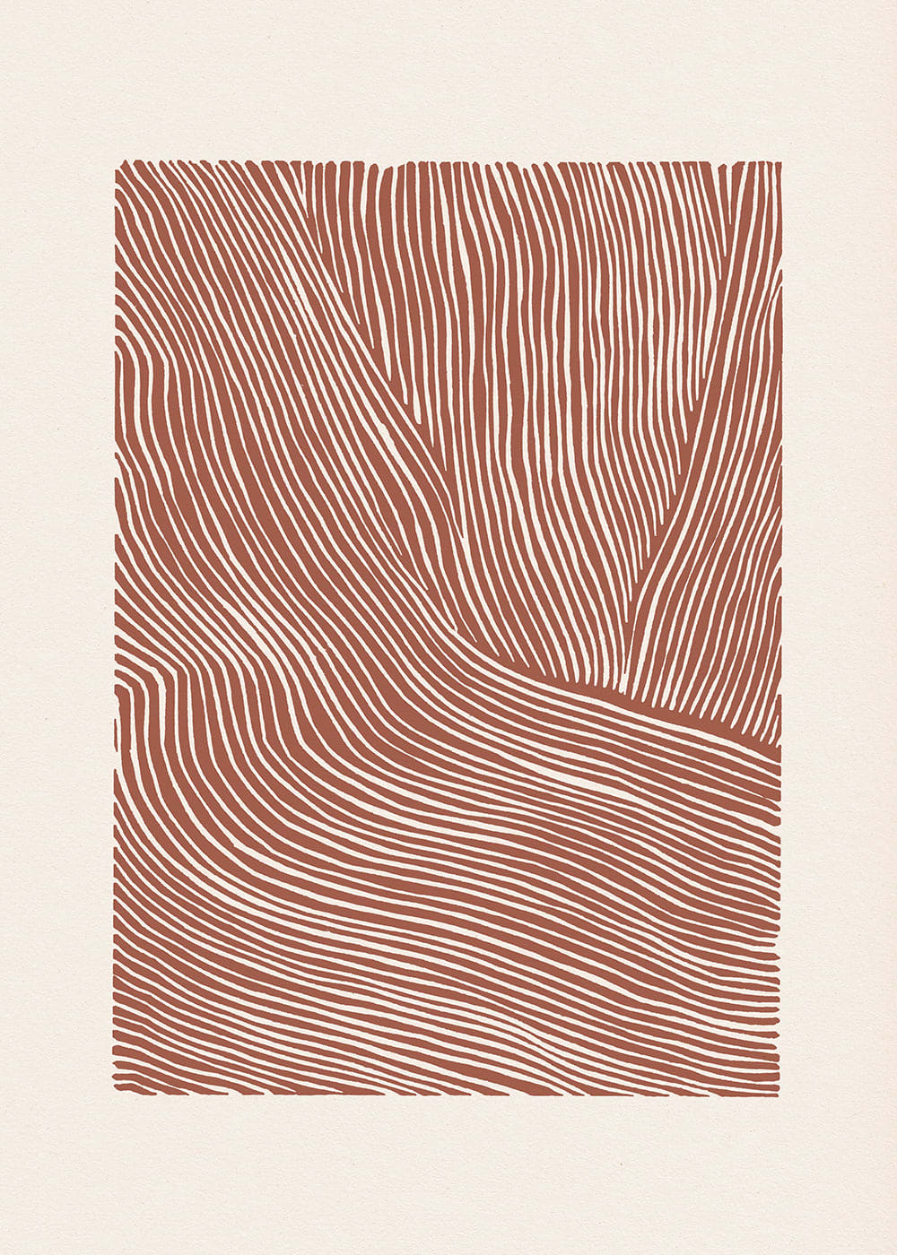 Hannun Dekorativer Kunstdruck, 50 x 70 cm style modern Beige Papier
