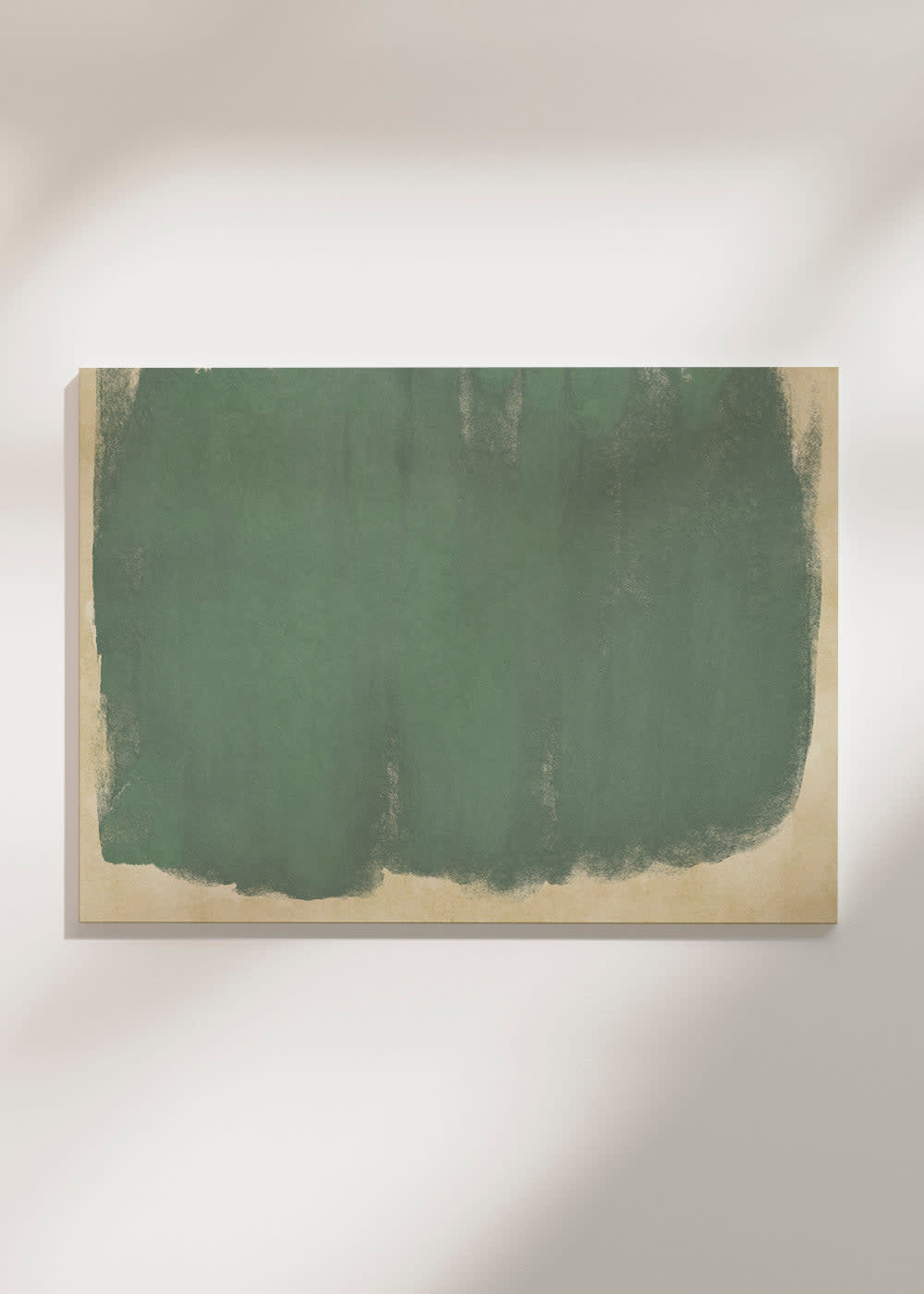 Hannun Leinwand mit Holzrahmen, 70 x 50 cm style modern Grün Papier