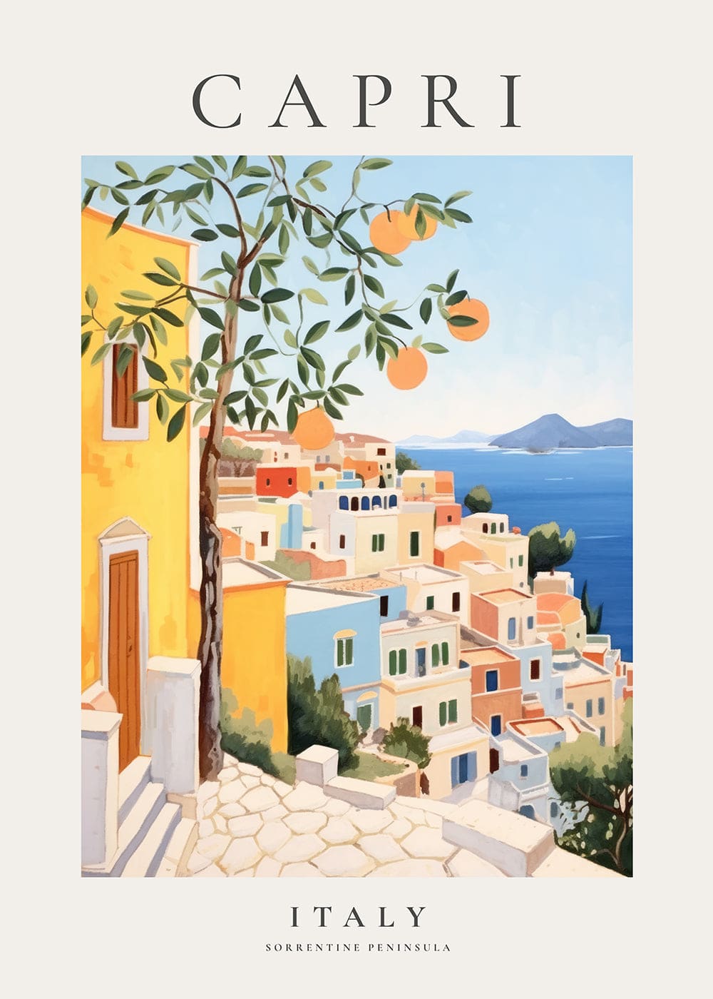 Hannun Dekorativer Kunstdruck, 50 x 70 cm style modern Blau Papier