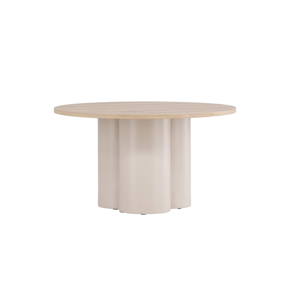 Venture Home Couchtisch Ø80cm, Cremeweiß Beige Spanplatte
