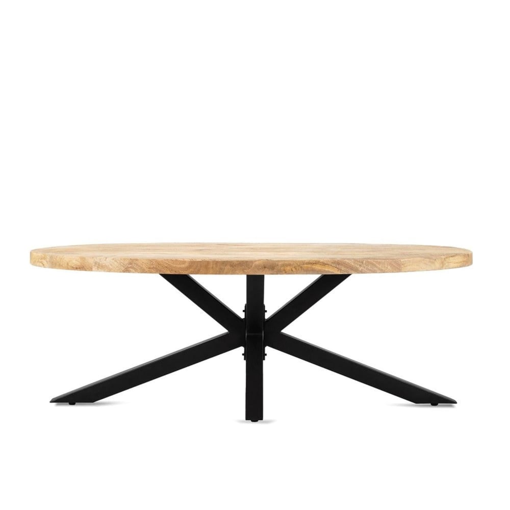 Benoa Couchtisch Ellips aus Mangoholz 130cm, Hellbraun - -