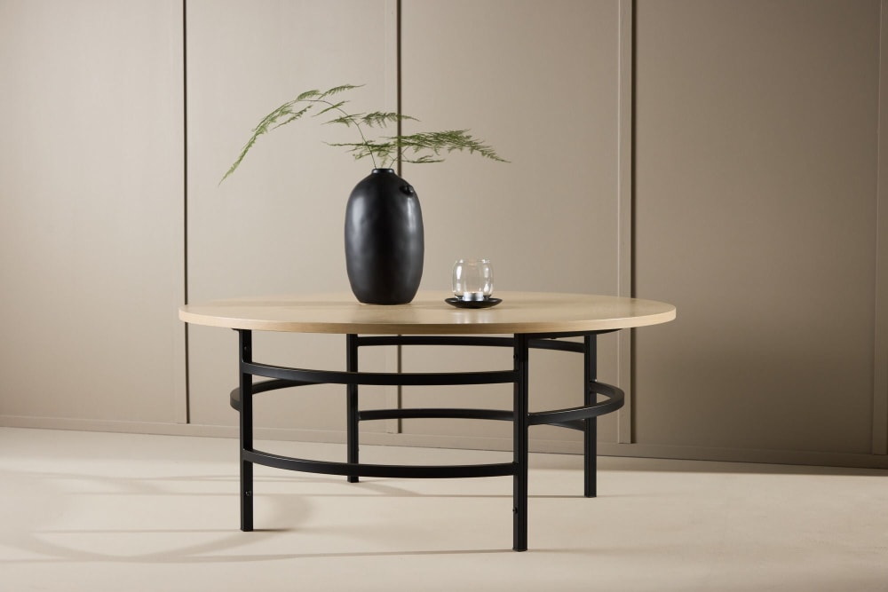Couchtisch Ø100cm, Cremeweiß - Maisons Du Monde
