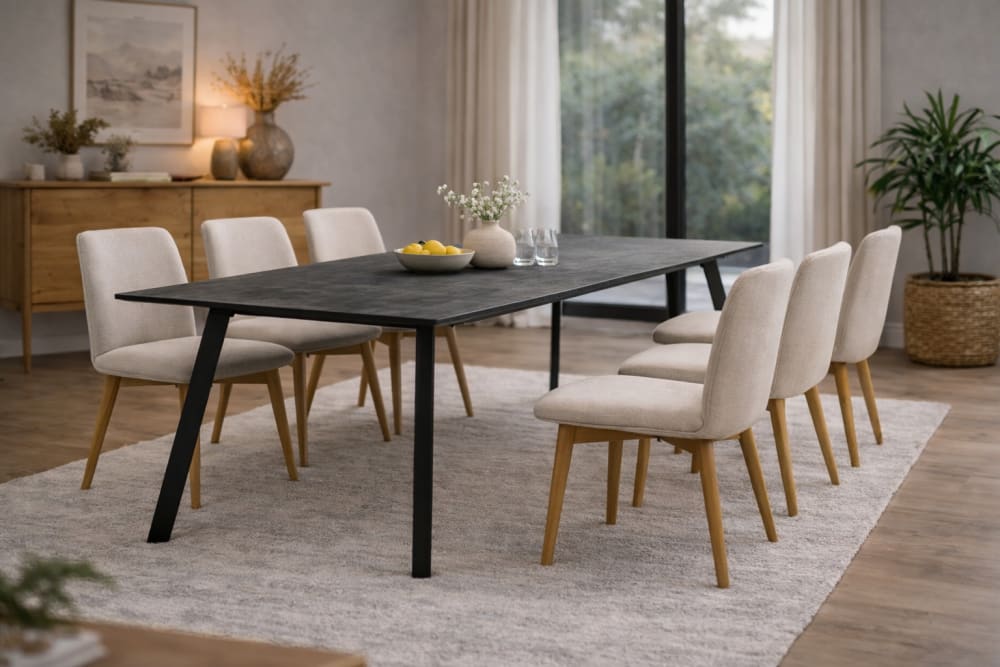 Esstisch Berlin 220cm, Schwarz - Maisons Du Monde