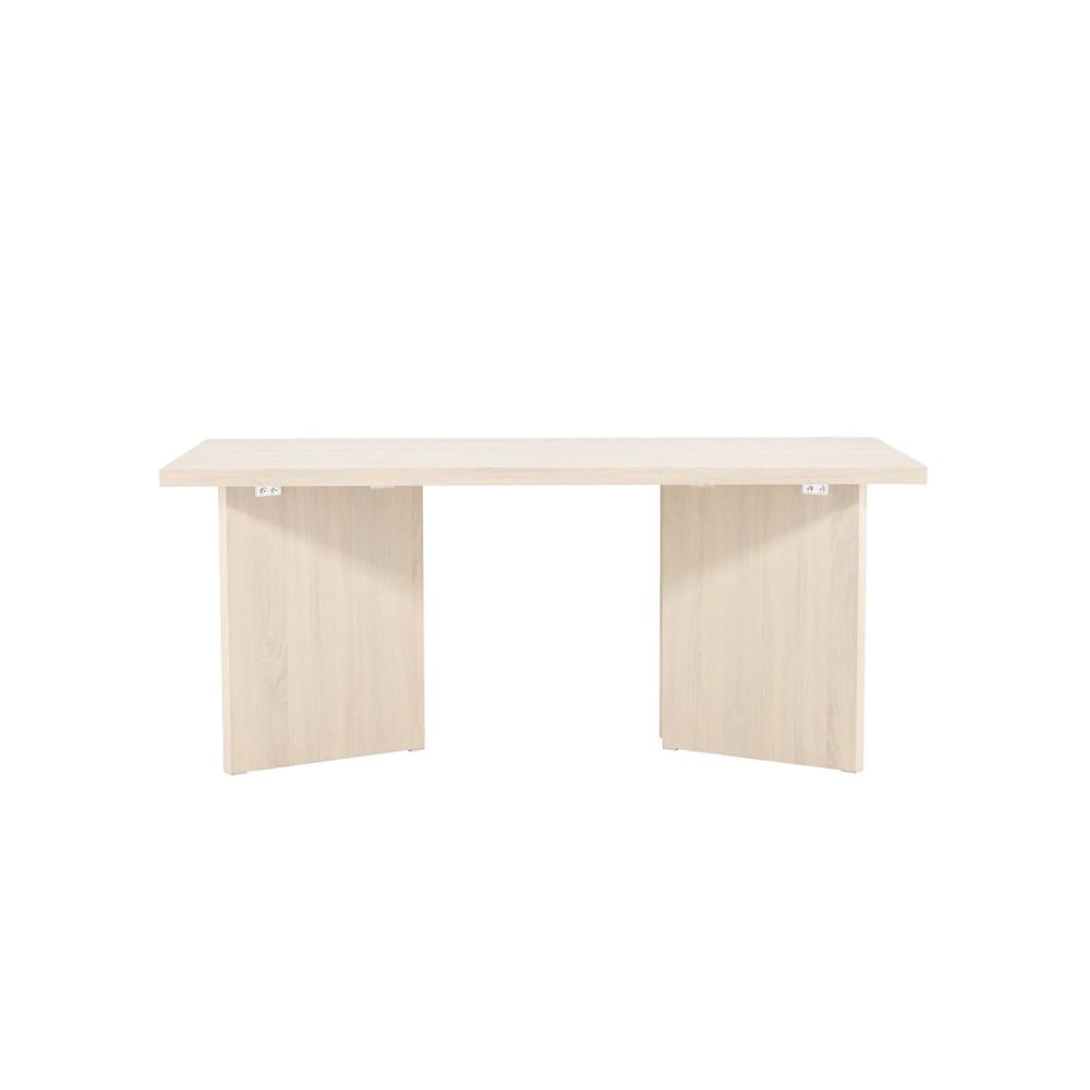 Vind Esstisch Bassholmen 180x90cm, Cremeweiß Beige Spanplatte