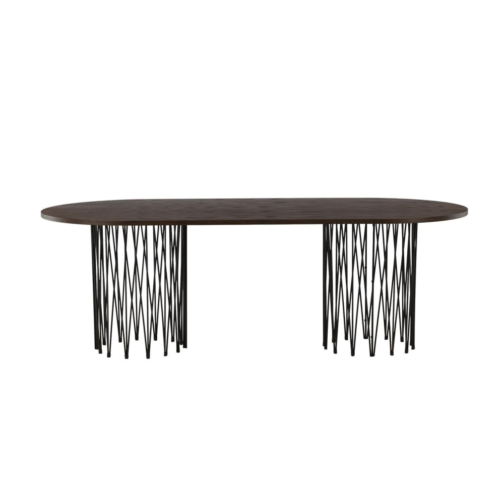 Venture Home Esstisch stone Oval 220cm, Mokka Braun Spanplatte