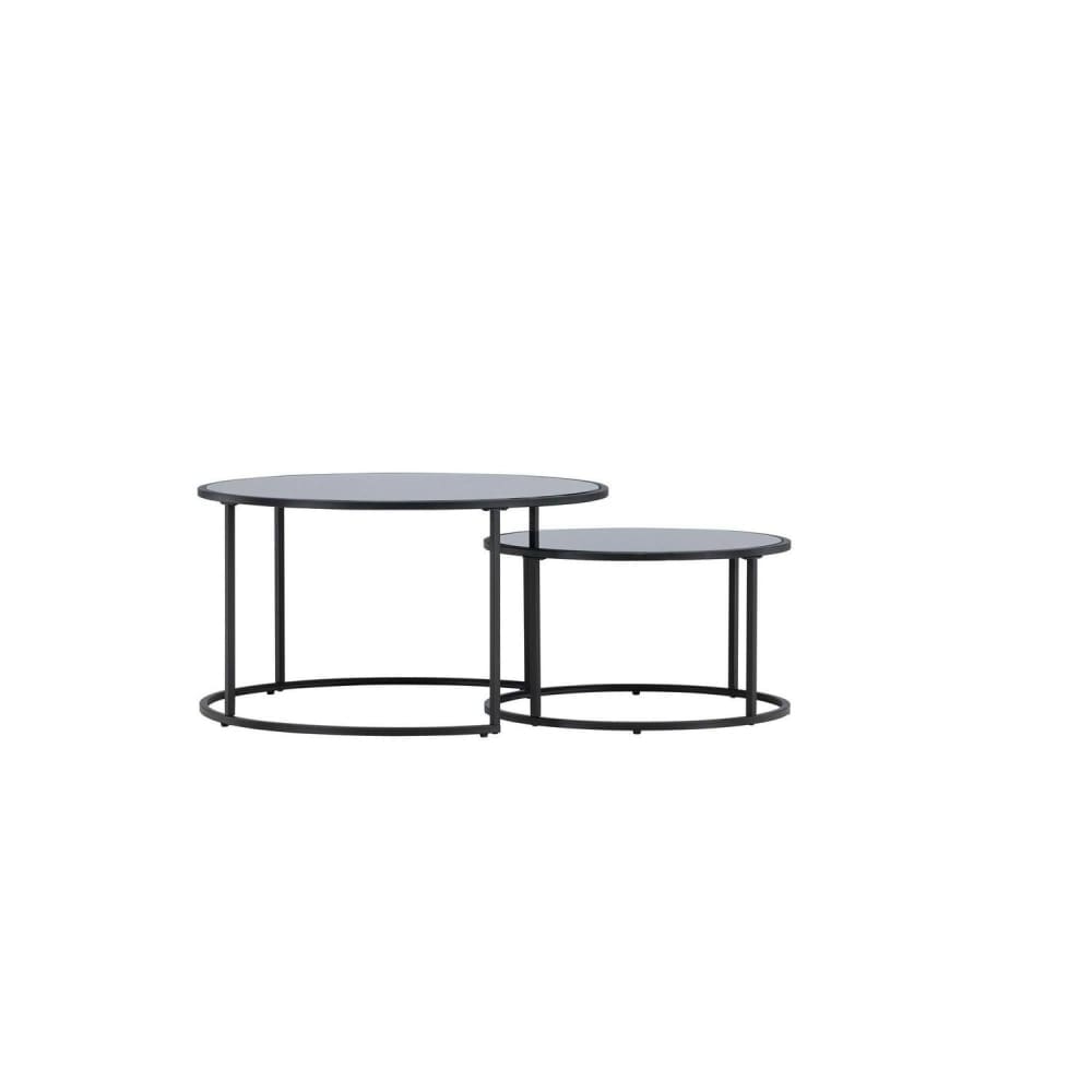 Venture Home Couchtische Twin, 2er-Set, Schwarz Schwarz Glas