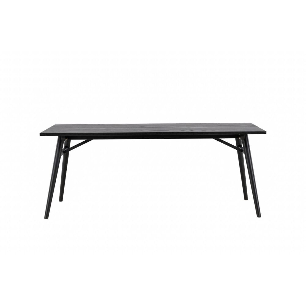 Venture Home Esstisch Sleek ausziehbar 190-280cm, Schwarz Schwarz Spanplatte