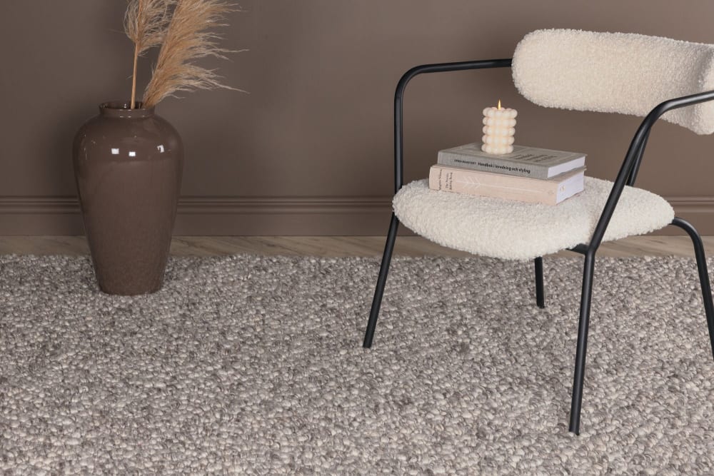 Teppich Jajru 350*250cm aus Wolle, Hellgrau - Maisons Du Monde