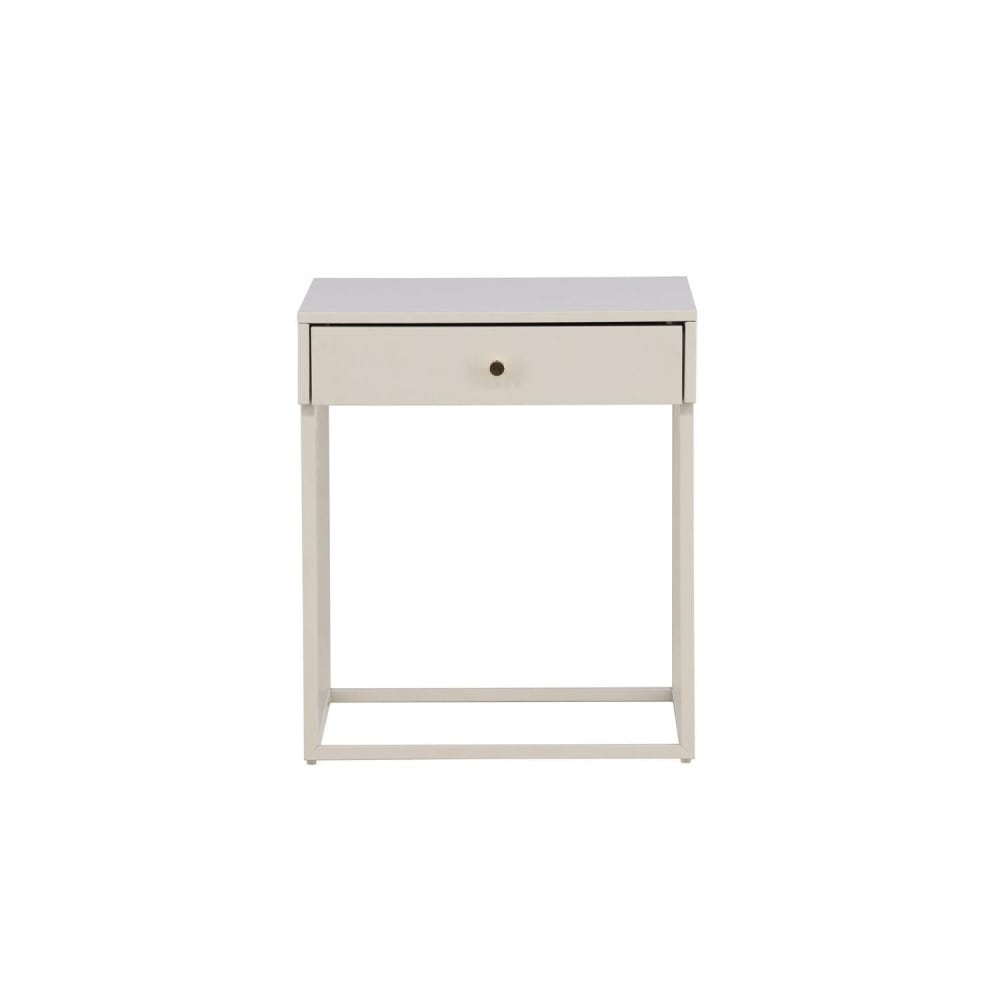 Venture Home Nachttisch Bakal aus Metall, beige - Metall
