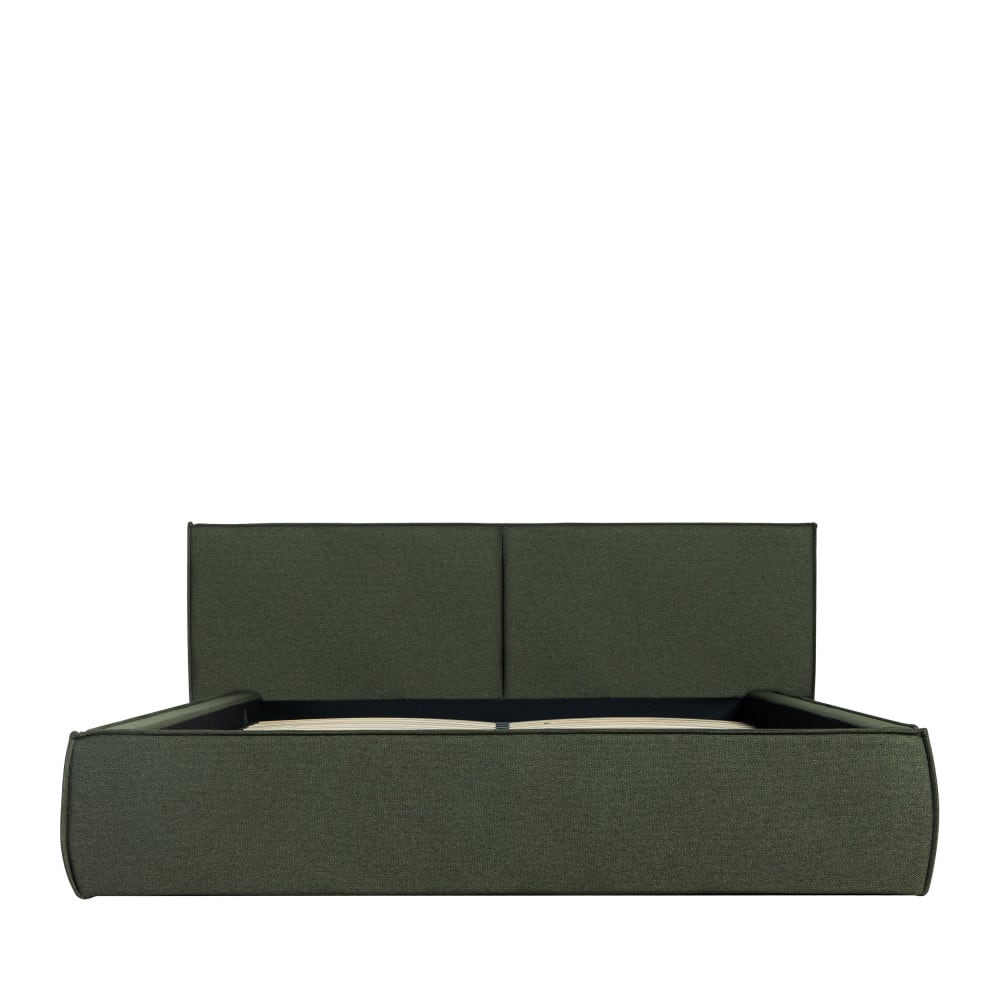 Lit coffre en tissu 160x200cm - vert Lit coffre en tissu 160x200cm - vert