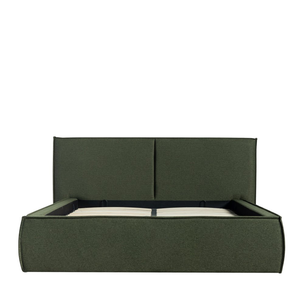 Lit coffre en tissu 140x190cm - vert Lit coffre en tissu 140x190cm - vert
