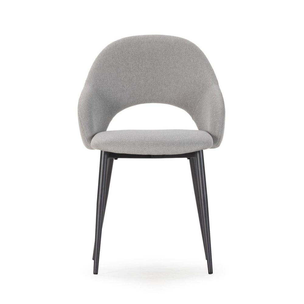Stühle 2er-Set mit Stoffbezug und Metallfüßen, Höhe 84 cm -