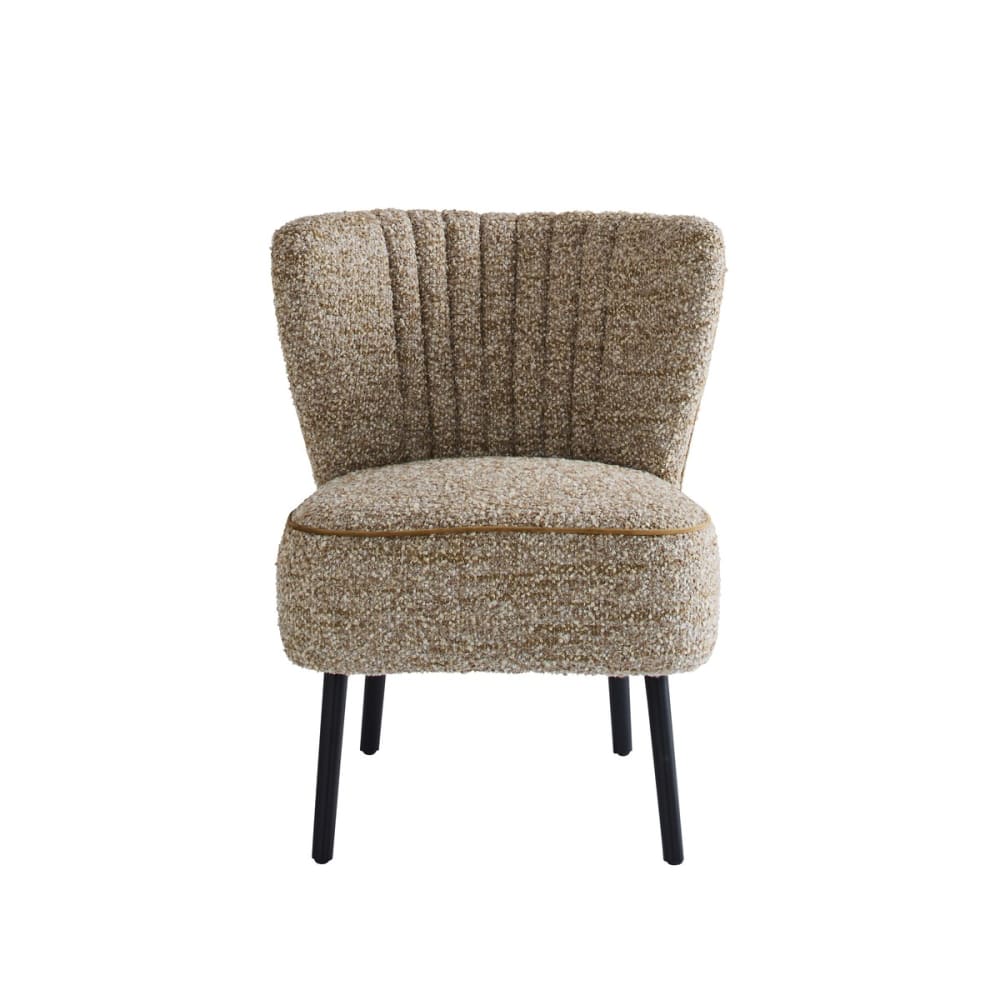 fauteuil en tissu caramel