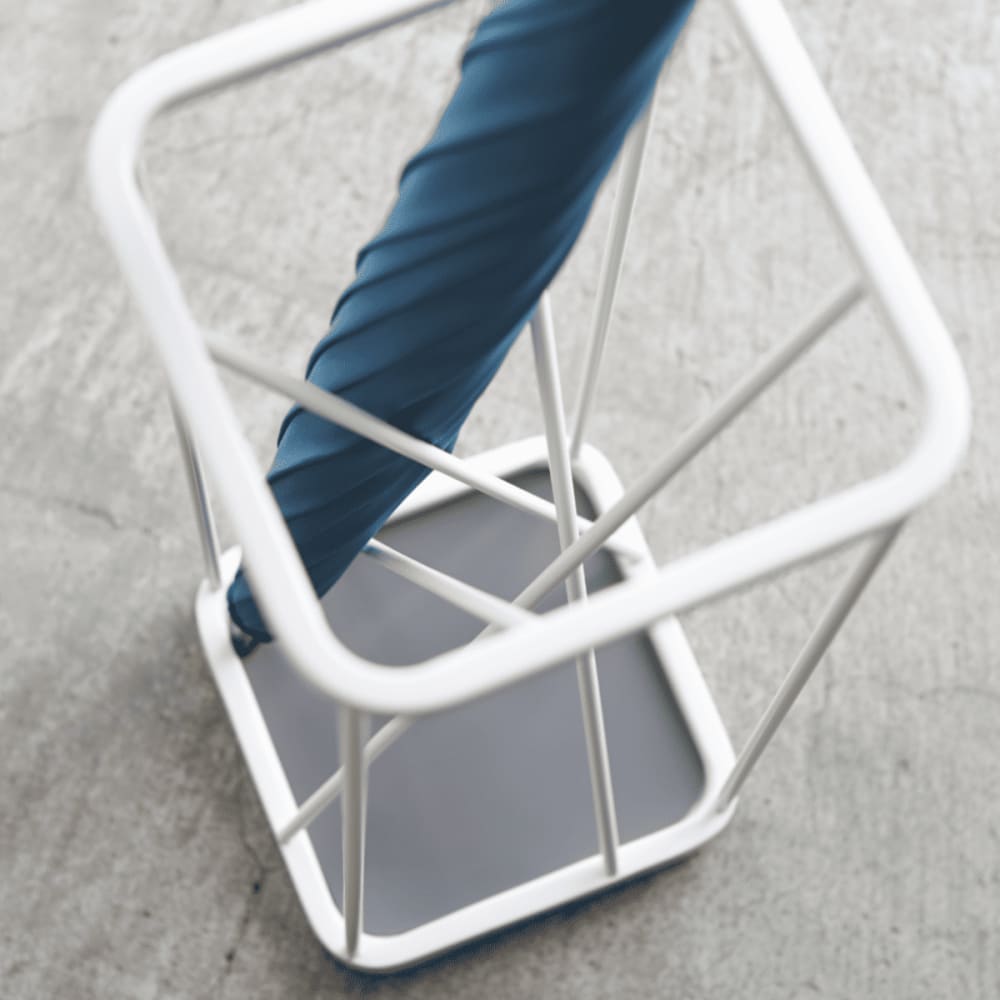 Porte-parapluie en métal L17 cm - Blanc — vue 4