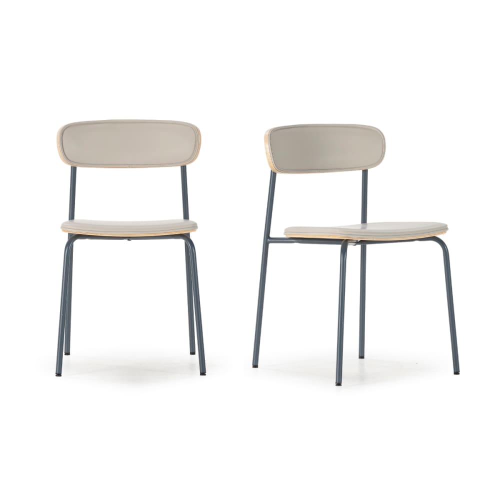 Lot de 2 chaises en similicuir