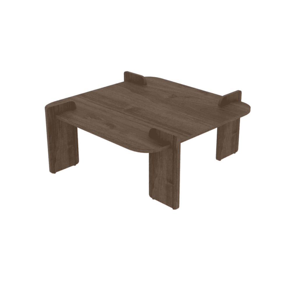 Table basse carrée L90 cm - Effet Noyer