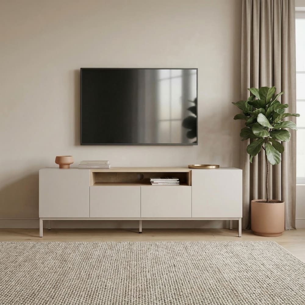 TV-Möbel 4 Türen, 1 Fach L160 cm - Kaschmir - Maisons Du Monde