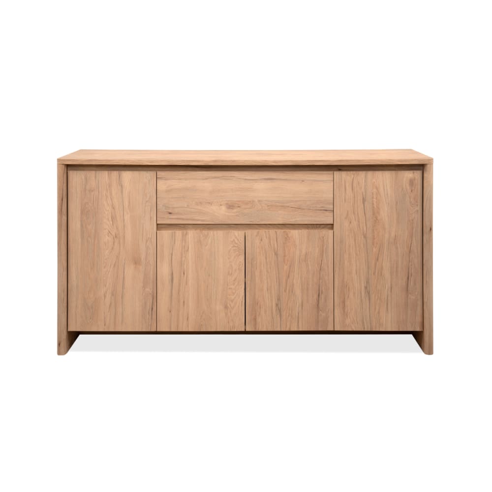 Buffet 4 portes 1 tiroir effet bois L165 cm
