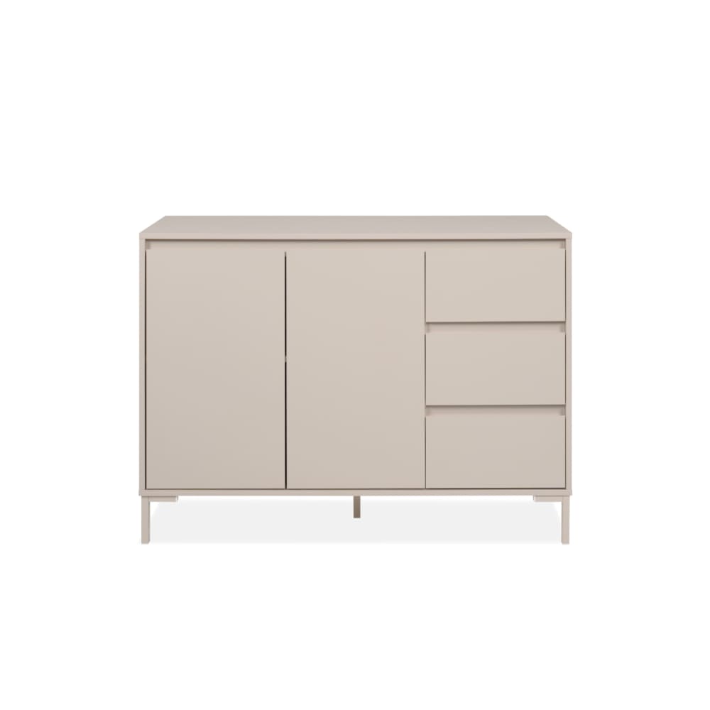 Buffet 2 portes et 3 tiroirs couleur cachemire L120 cm