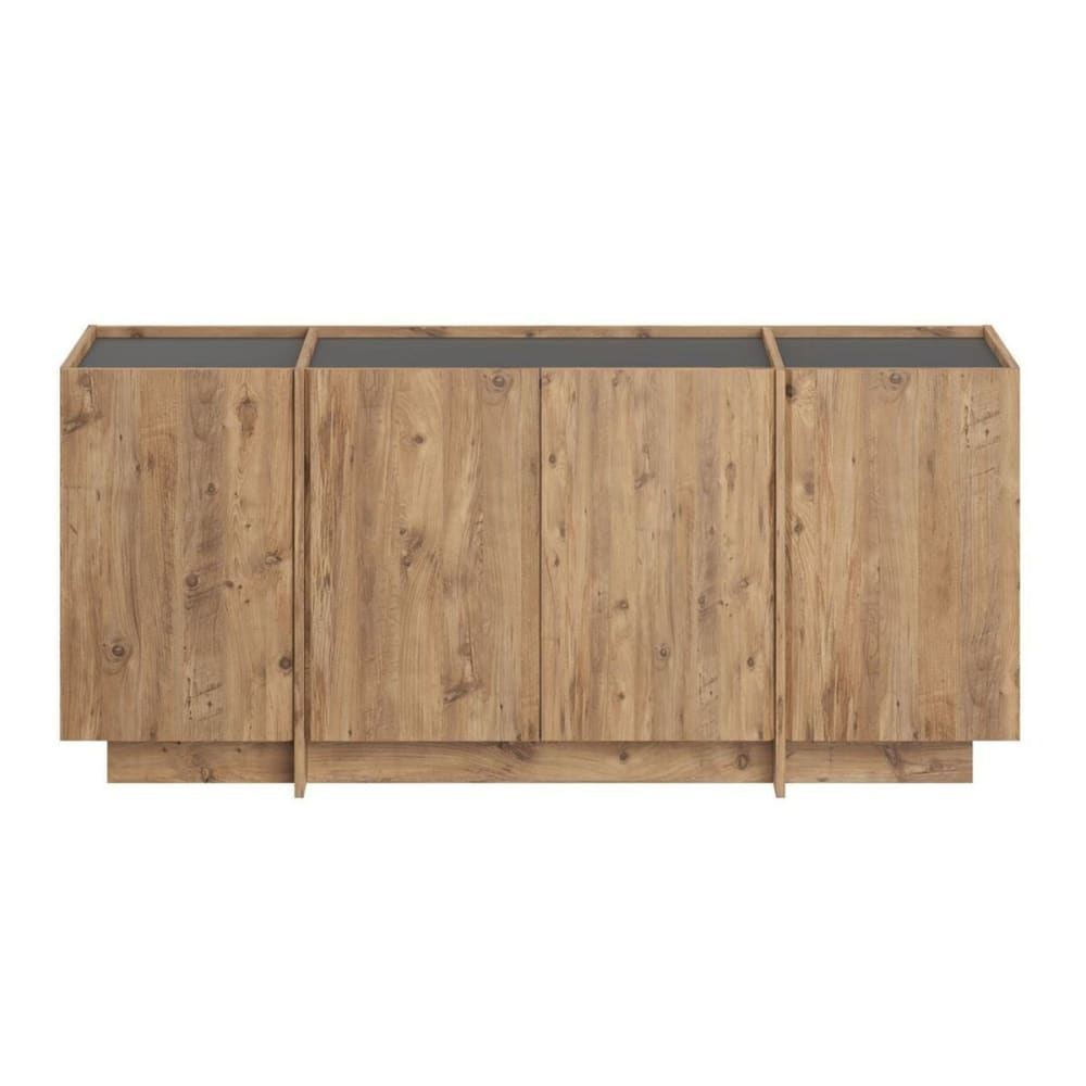 Buffet bas 4 portes L180 cm - Gris Anthracite