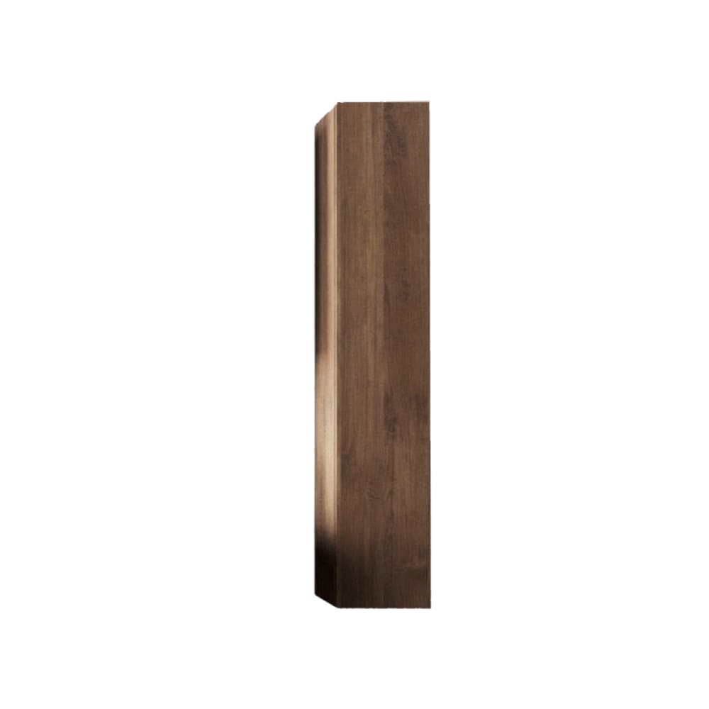 Calicosy Hängende Aufbewahrungssäule 1 Tür Holzdekor dunkle H138 cm style modern Braun Spanplatte