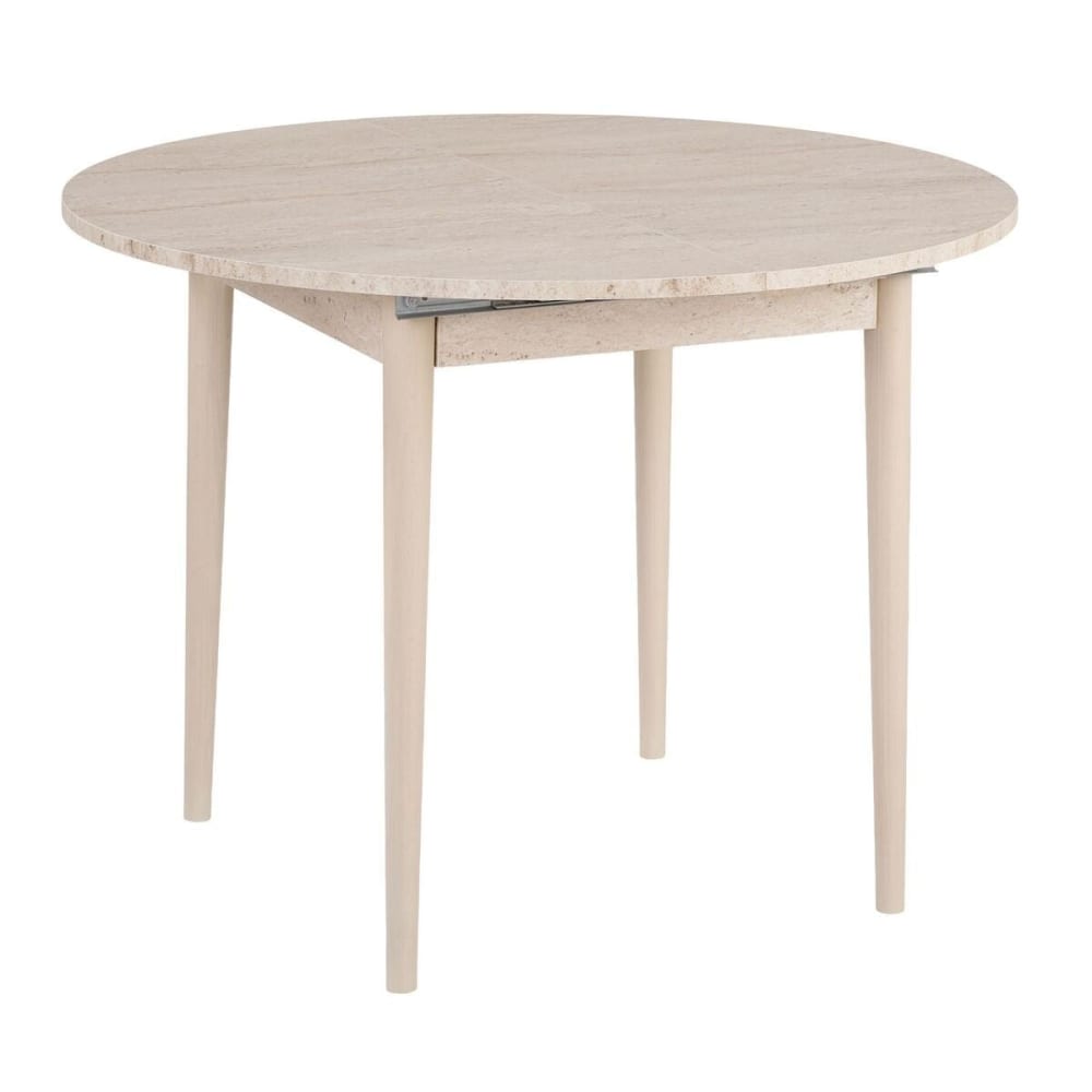 Table à manger extensible L100-131 cm - Effet Travertin