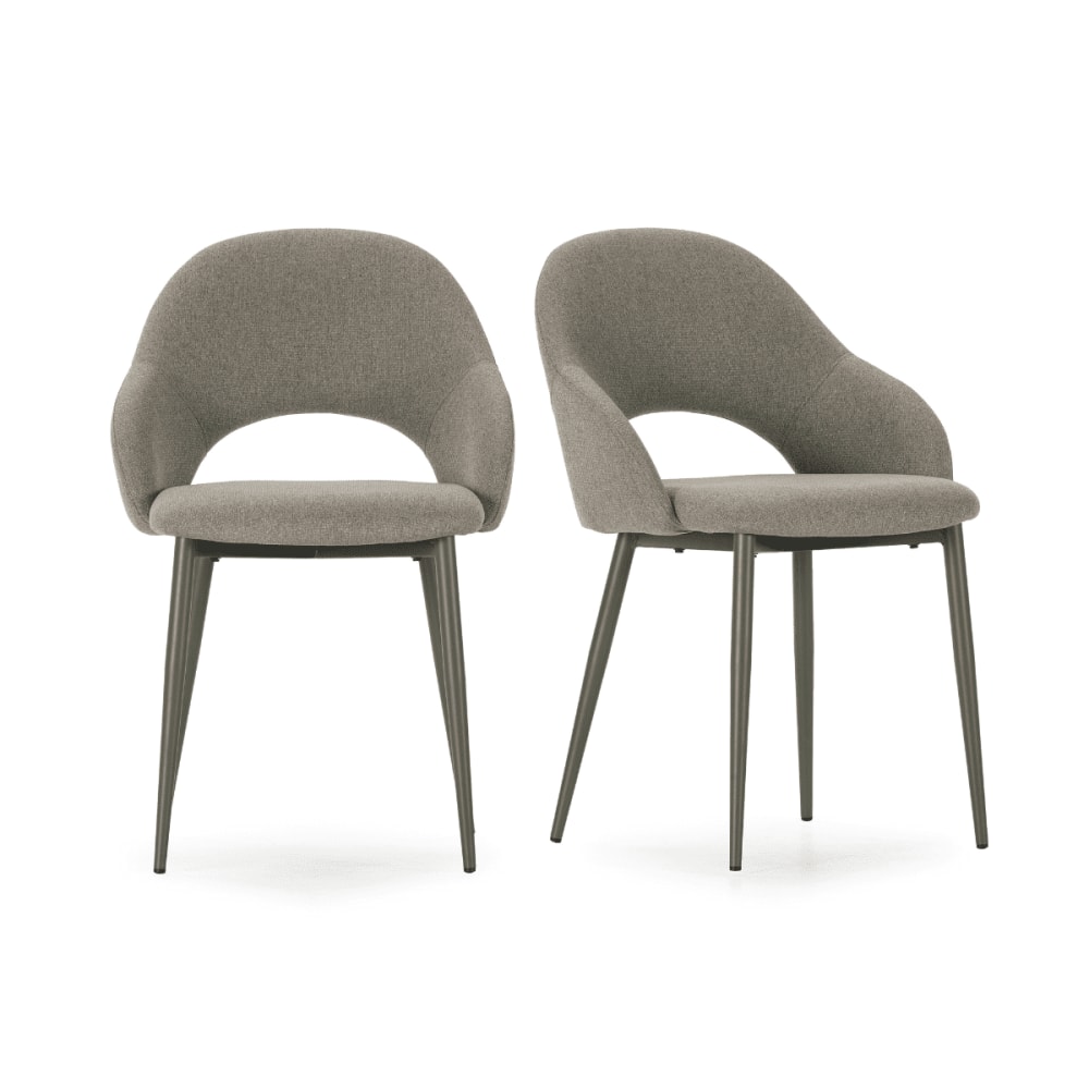 Lot de 2 chaises en tissu