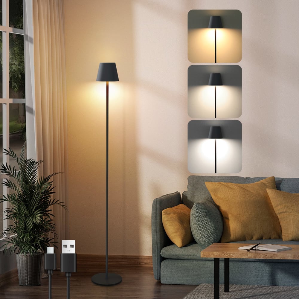 Bowman - lampadaire led en métal, coloris noir, l 9 cm, max. 2 w — vue 3