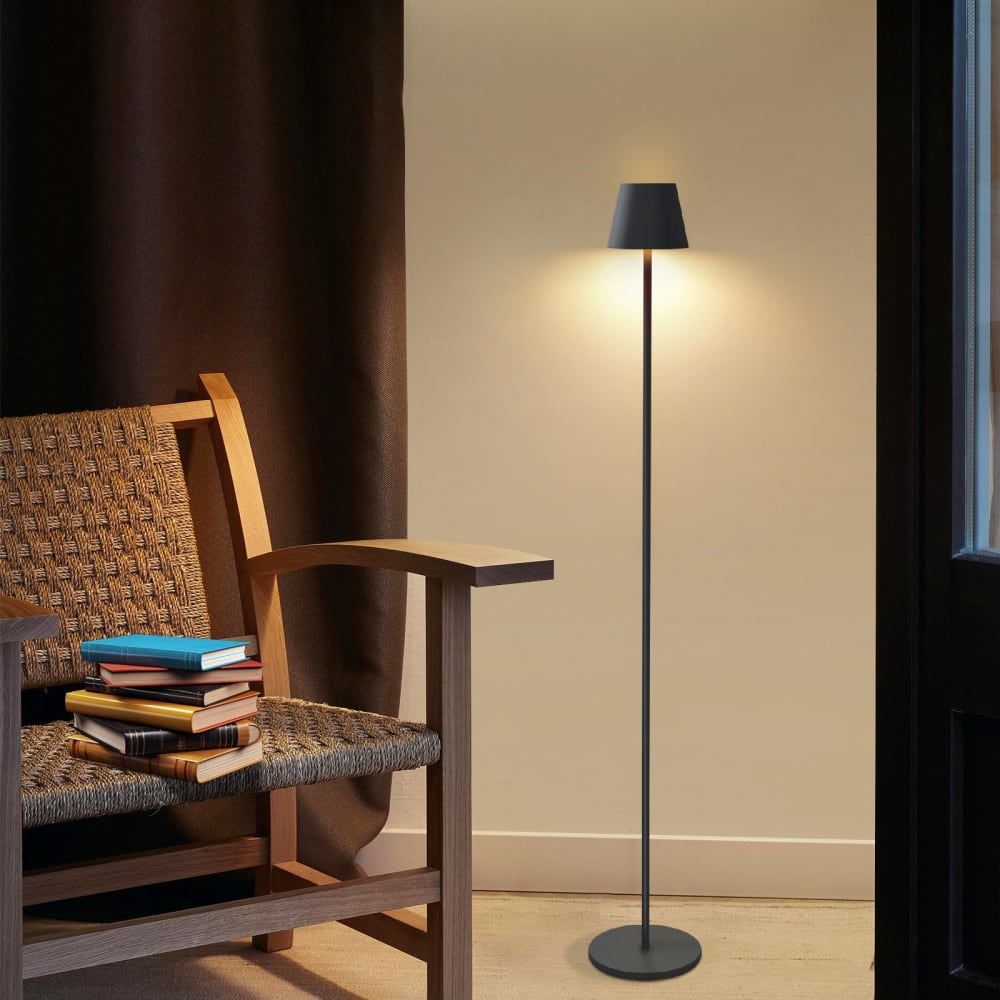 Bowman - lampadaire led en métal, coloris noir, l 9 cm, max. 2 w — vue 4