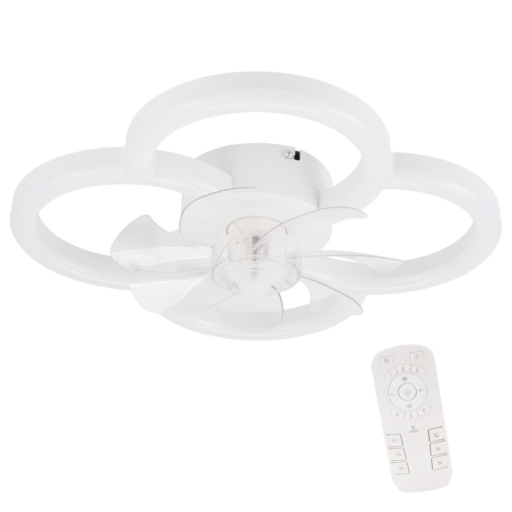 Ventilateur de plafond, plastique, L:50, blanc