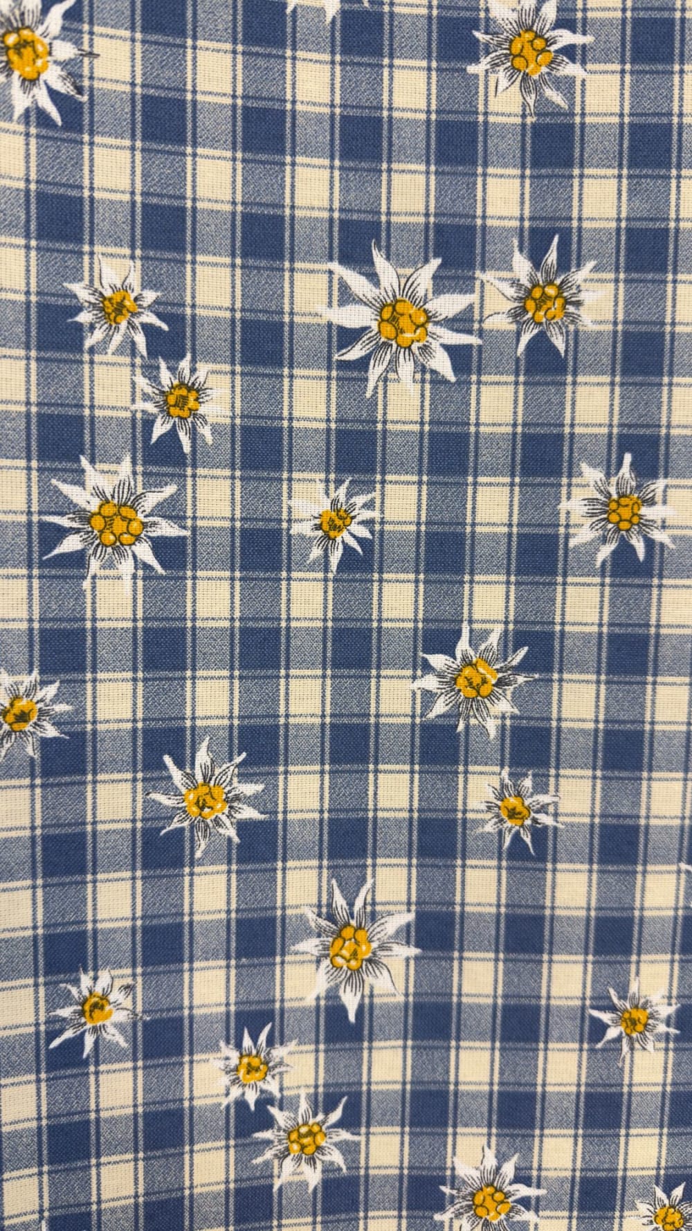 Rideau montagne bleu à carreaux Edelweiss 170 x 250 cm — vue 3