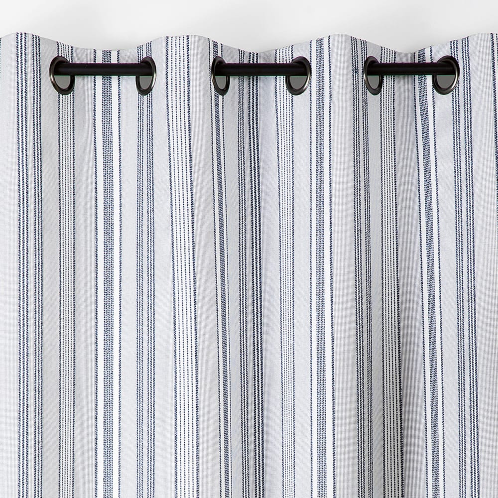 Rideau extérieur déperlant rayé polypropylène bleu 140x265 cm — vue 4
