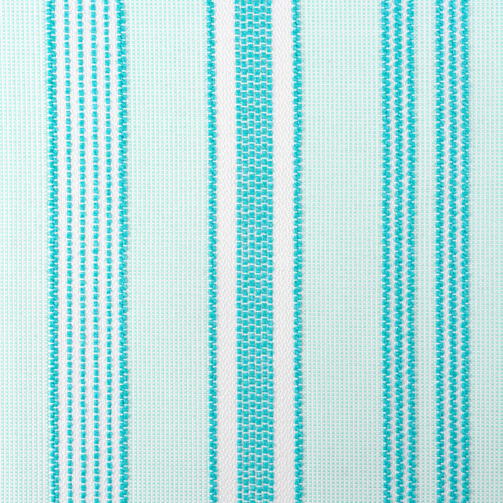 Rideau extérieur déperlant rayé polypropylène turquoise 140x265 cm — vue 3