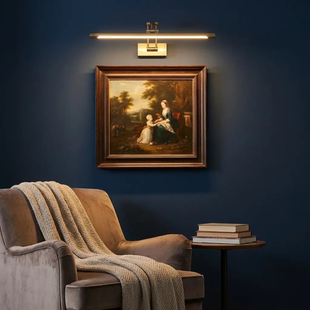 Bilderleuchte LED 12W Aluminium Bronze 2800K 60 cm schwenkbar -