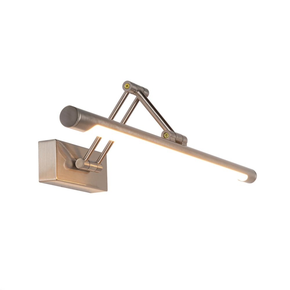 Applique LED tableaux 12W alu nickel orientable 2800K 60 cm