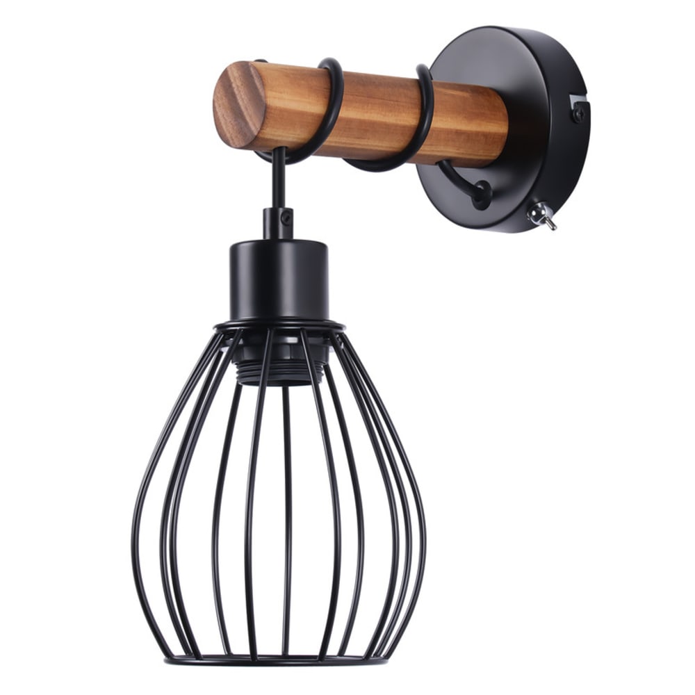 Aixi - applique murale en métal, coloris noir, l 10 cm, e27, max. 40 w