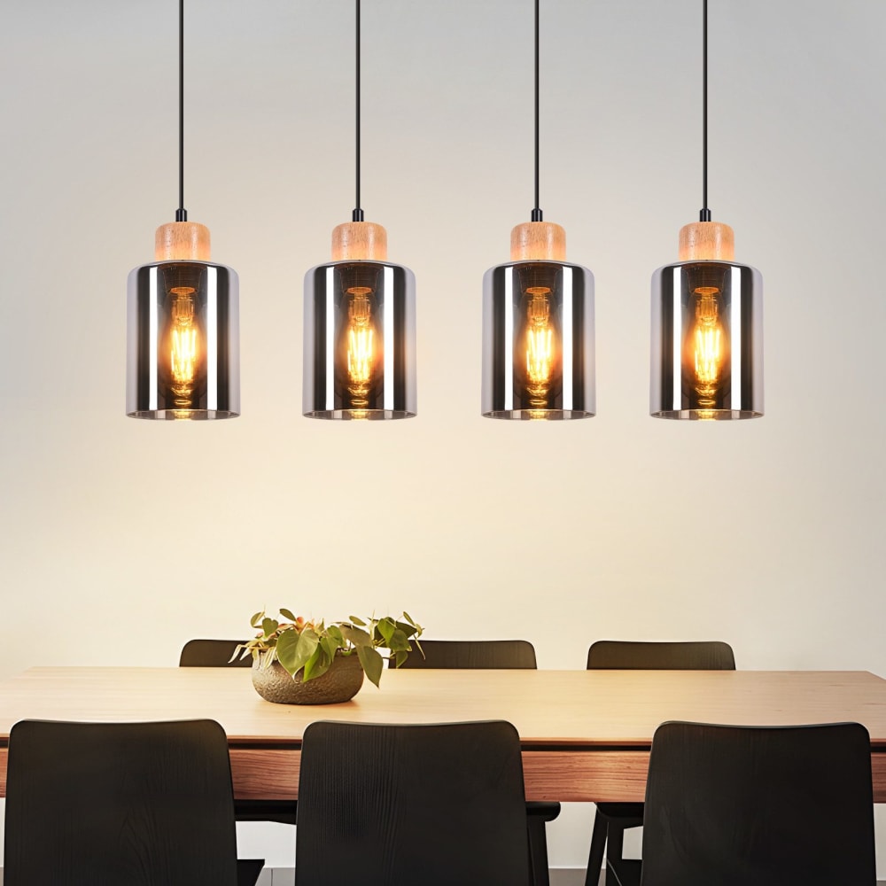 Brückenau - suspension en bois, marron, l 147 cm, e27 — vue 3