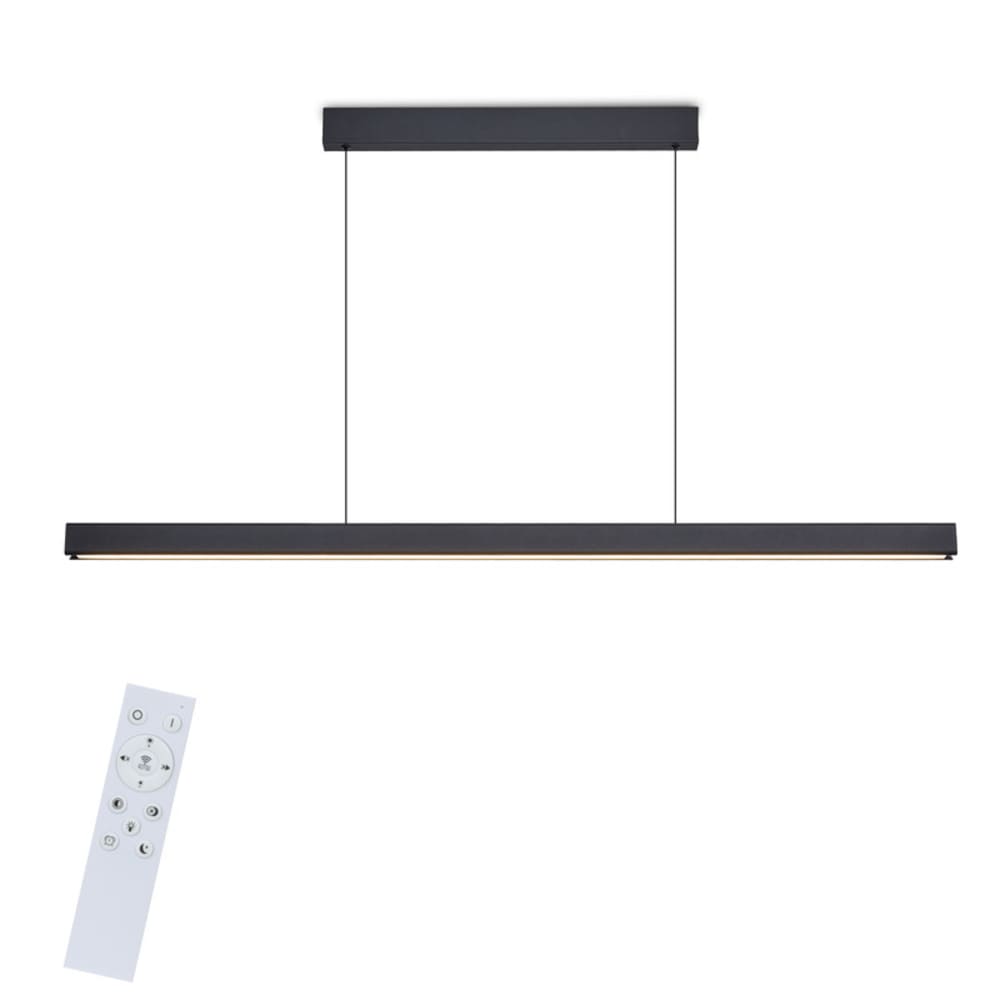 Suspension LED, métal, L:149, noir