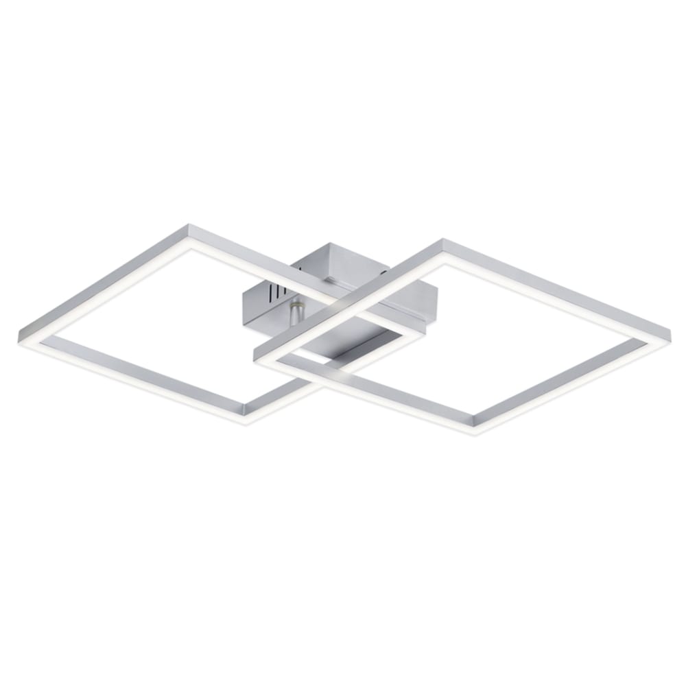 Burgdorf - plafonnier led en plastique, argent, l 40 cm