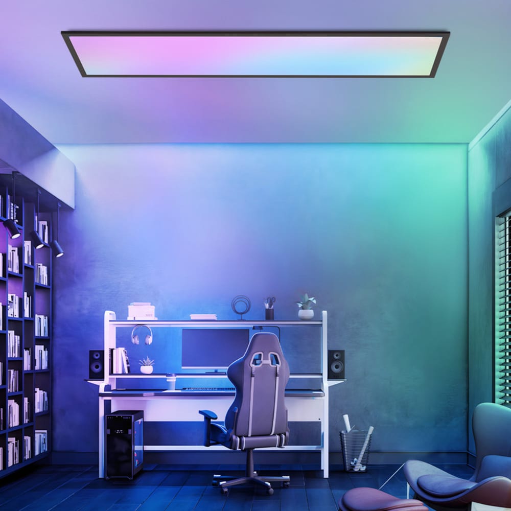 Hans - plafonnier en métal, coloris noir, l 100 cm, max. 39 w — vue 4