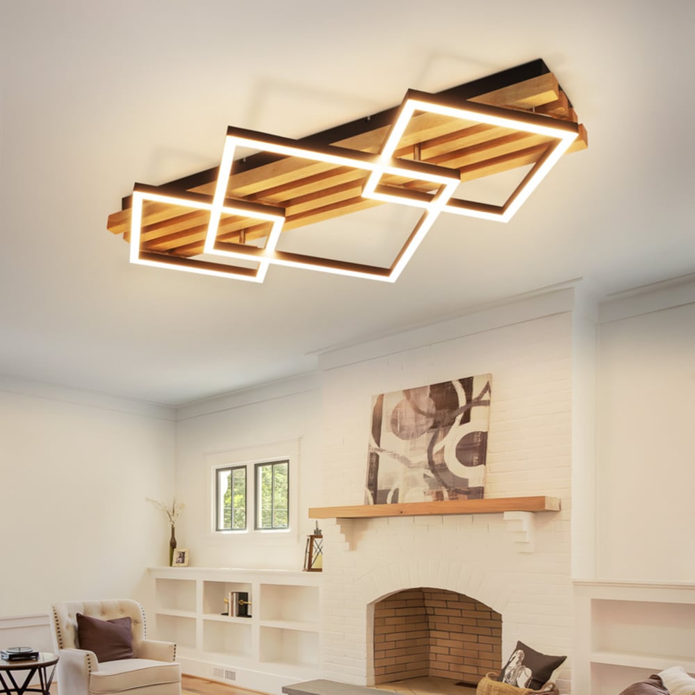 Alvira - plafonnier led en métal, coloris argent, l 9 cm — vue 3