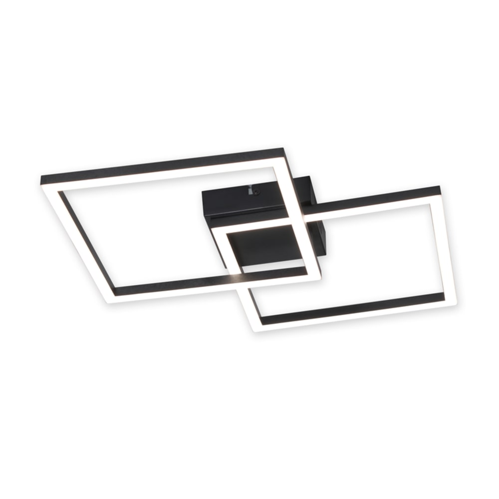 Akeelah - plafonnier led en plastique, noir, l 40 cm