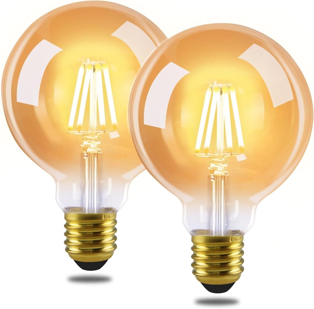 Ampoule LED en verre L:8, marron (lot de 2)